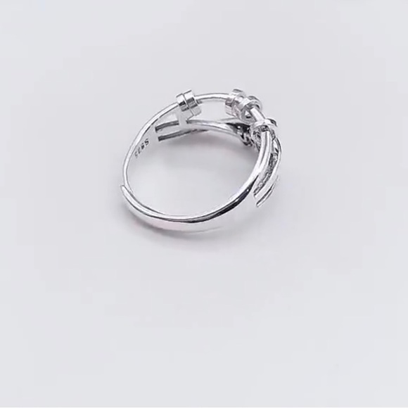 New Sterling Silver 925 lucky Anti Stress Womens Fidget Anxiety Ring - Picture 4 of 11